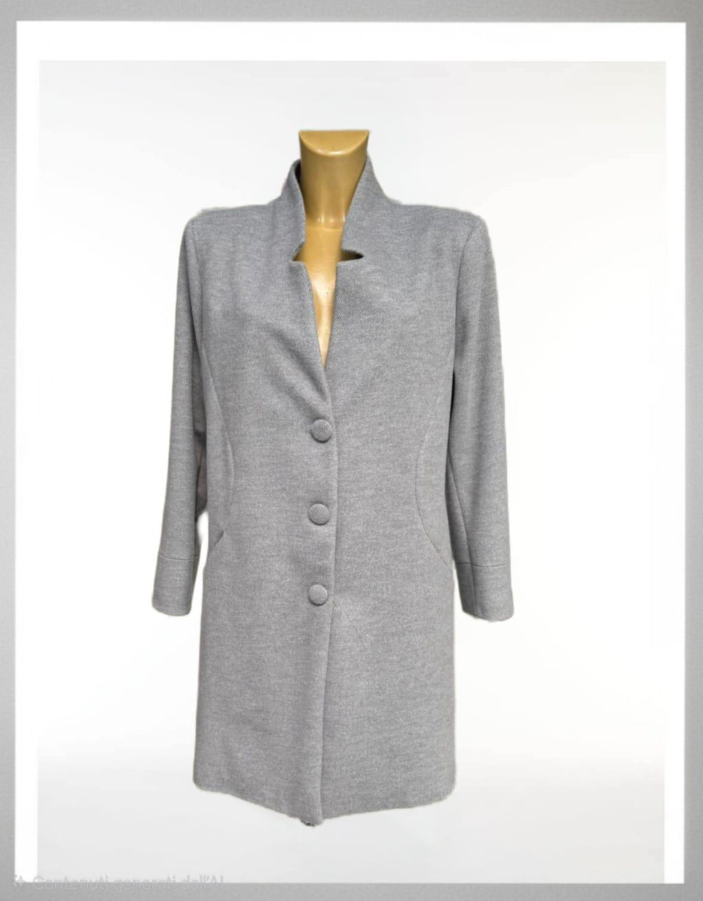 Cappotto mono petto con tre bottoni