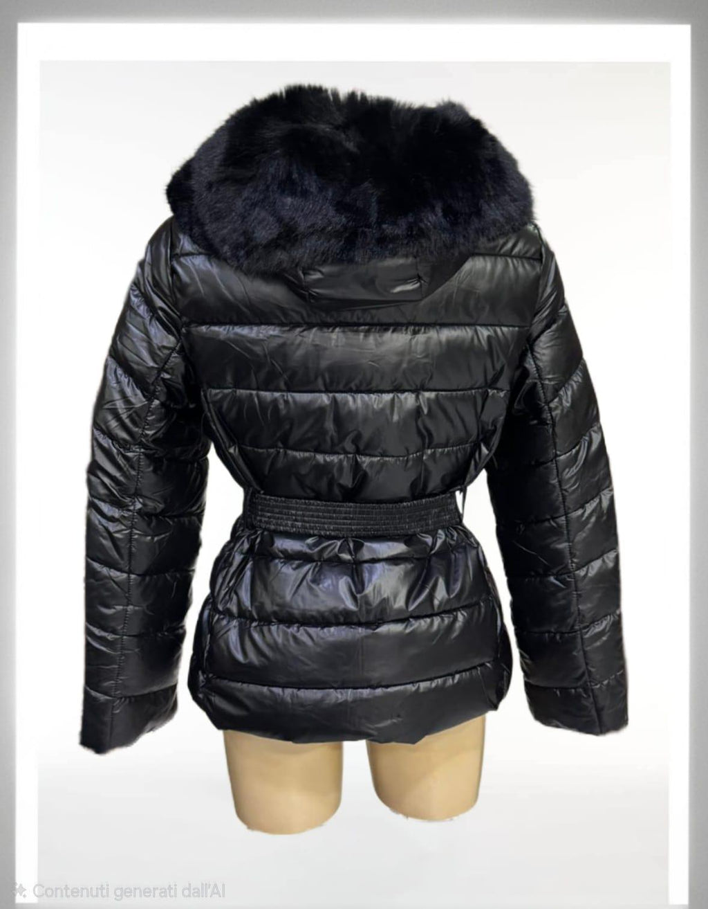 Piumino con pelliccia removibile