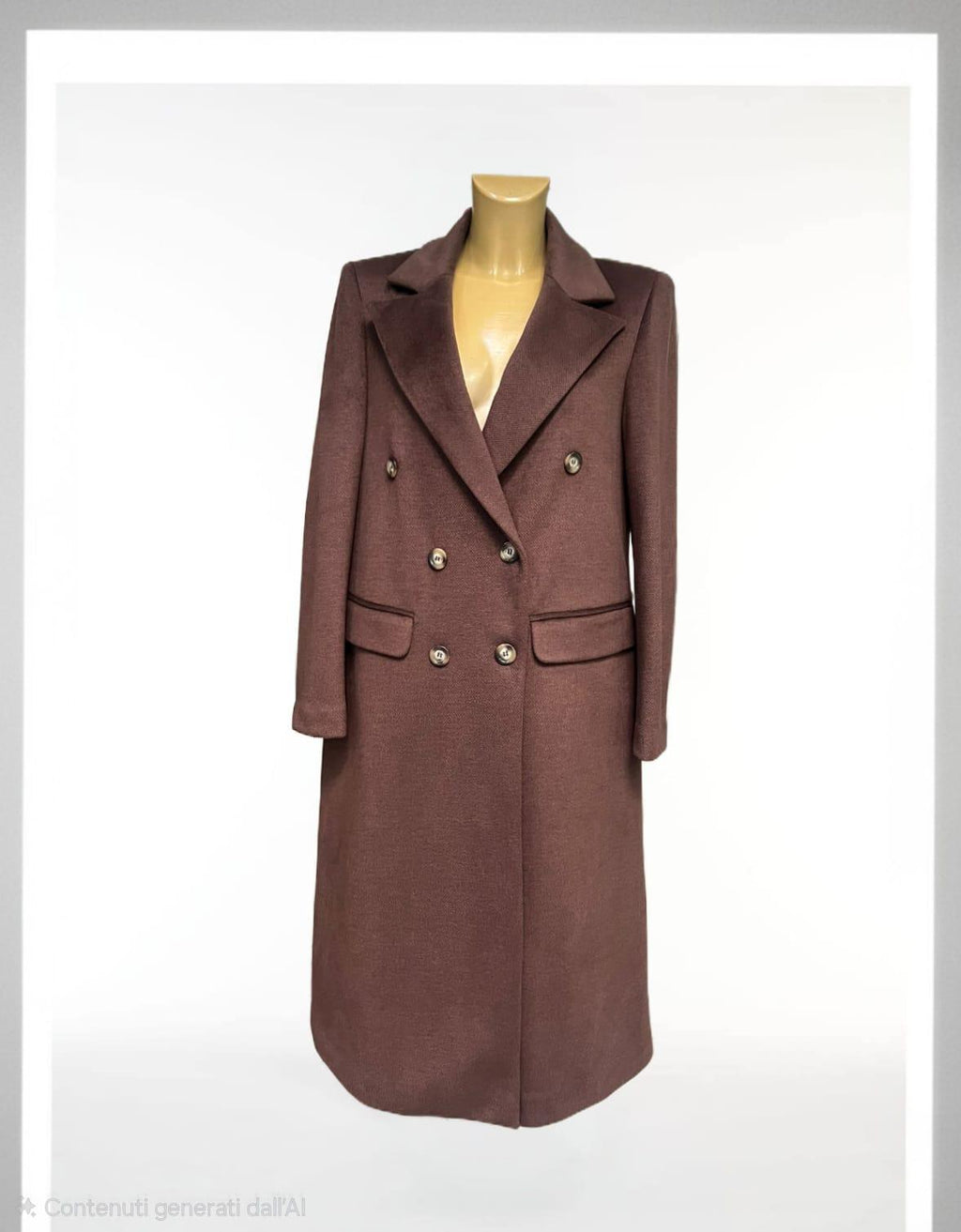 Cappotto doppio petto marrone