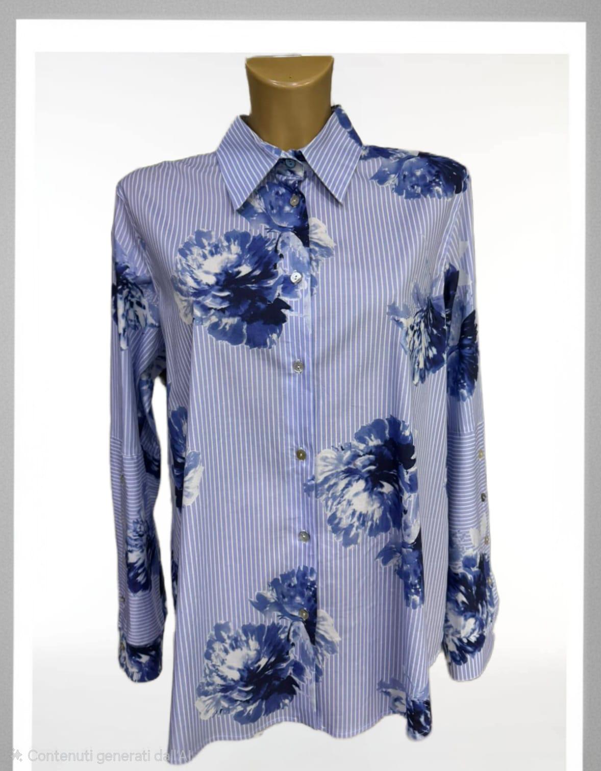 Camicia fantasia azzurro
