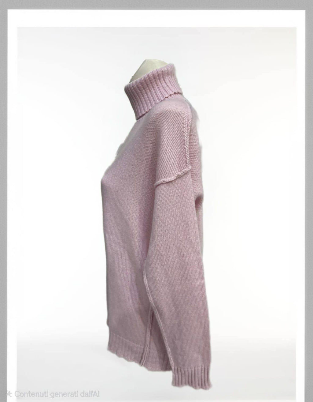 Maglia collo alto 100% cashmere