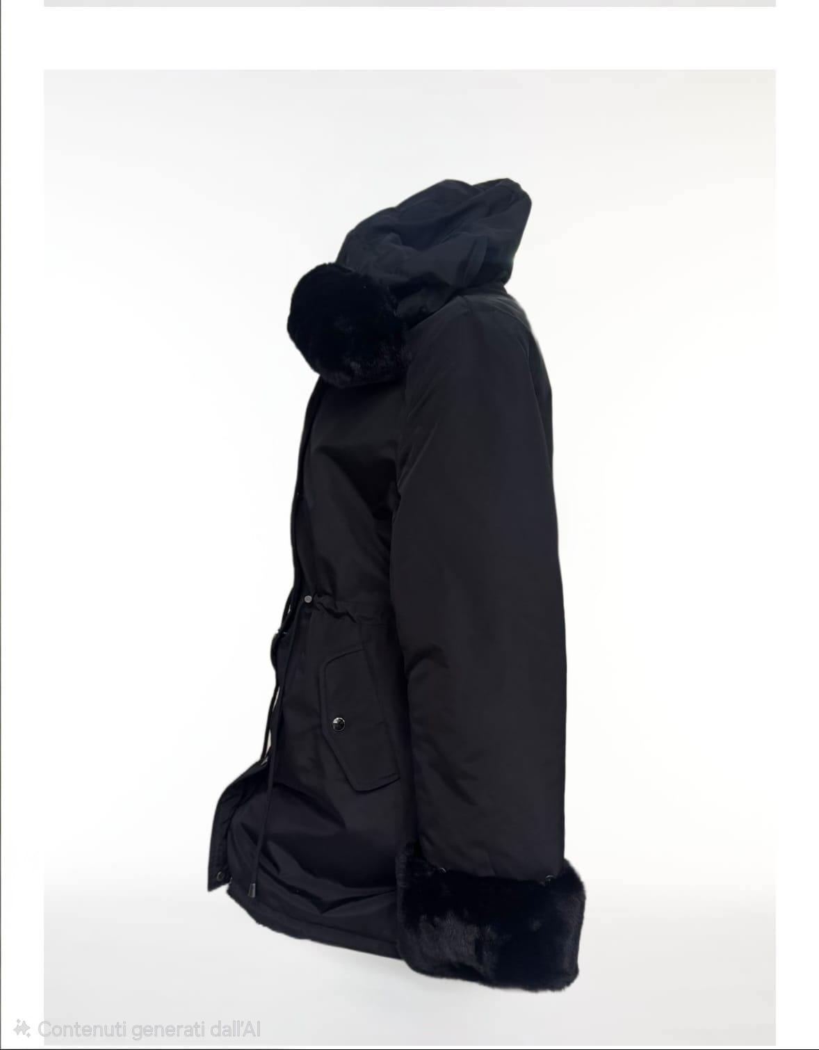 Giubbotto Double-face con eco pelliccia removibile