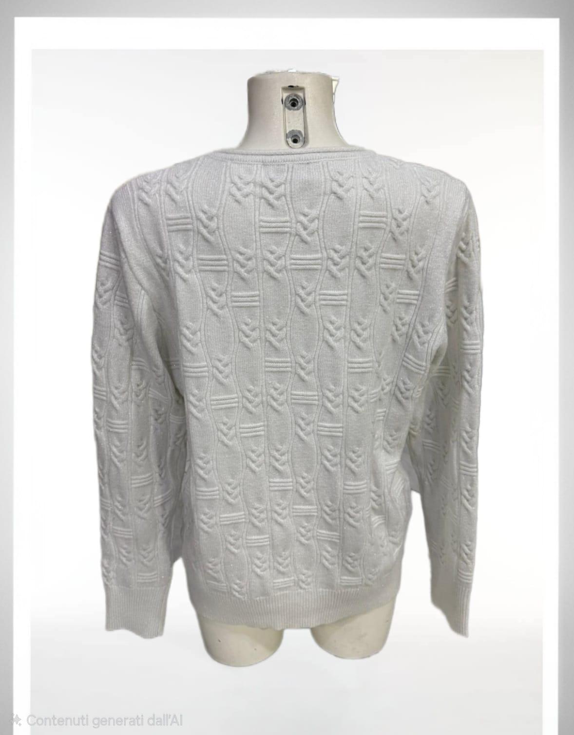 Maglia bianca con lurex
