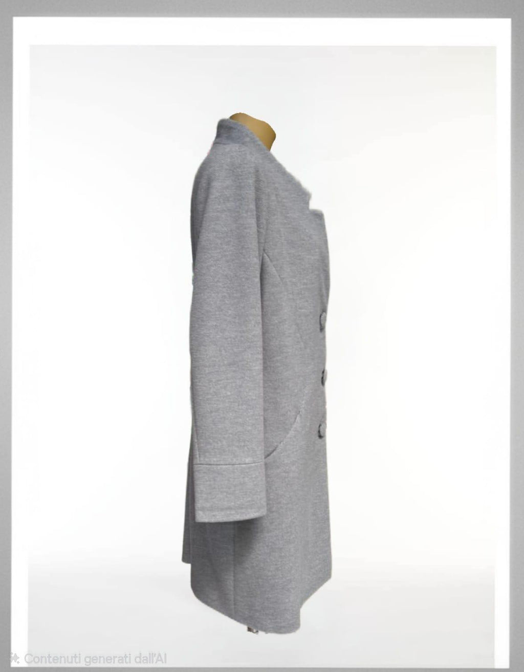 Cappotto mono petto con tre bottoni