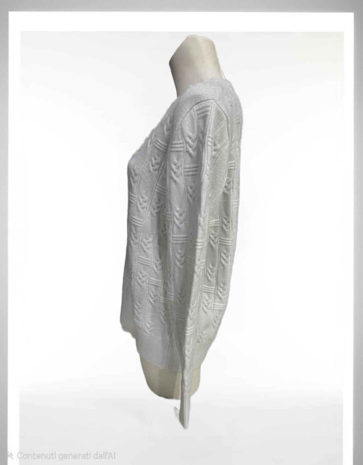 Maglia bianca con lurex