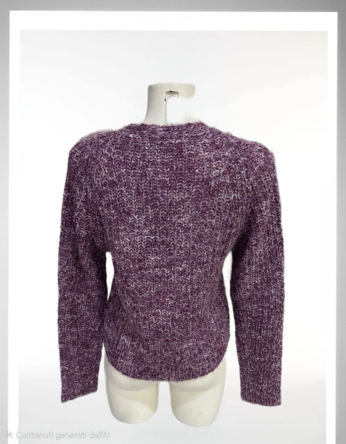 Maglia viola con lurex