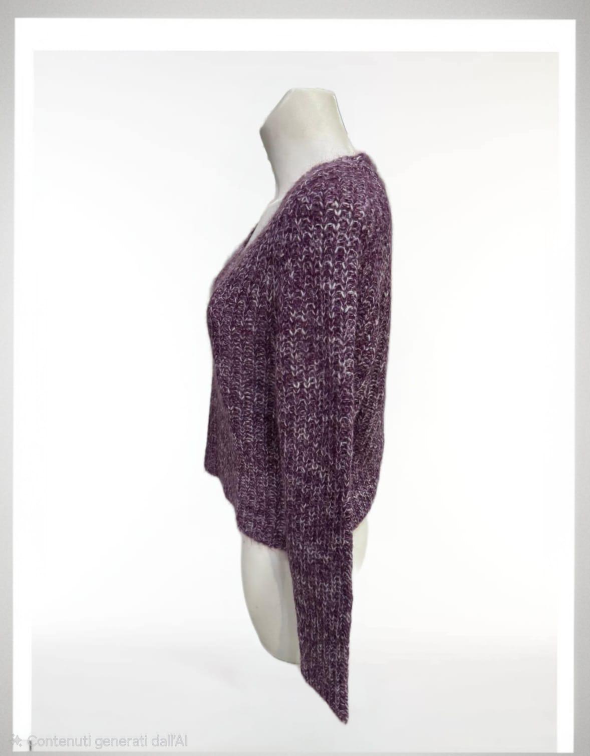 Maglia viola con lurex