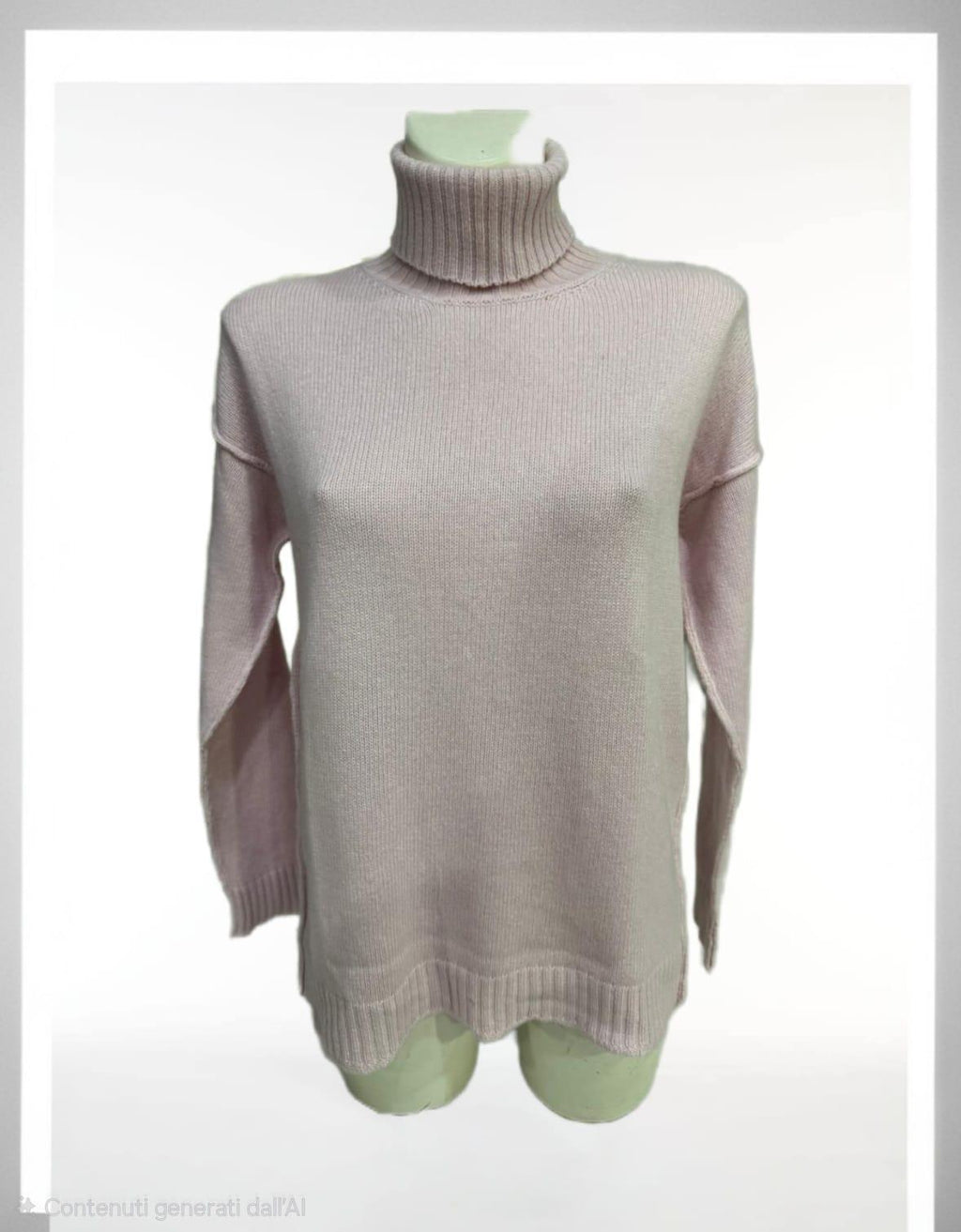 Maglia collo alto 100% cashmere