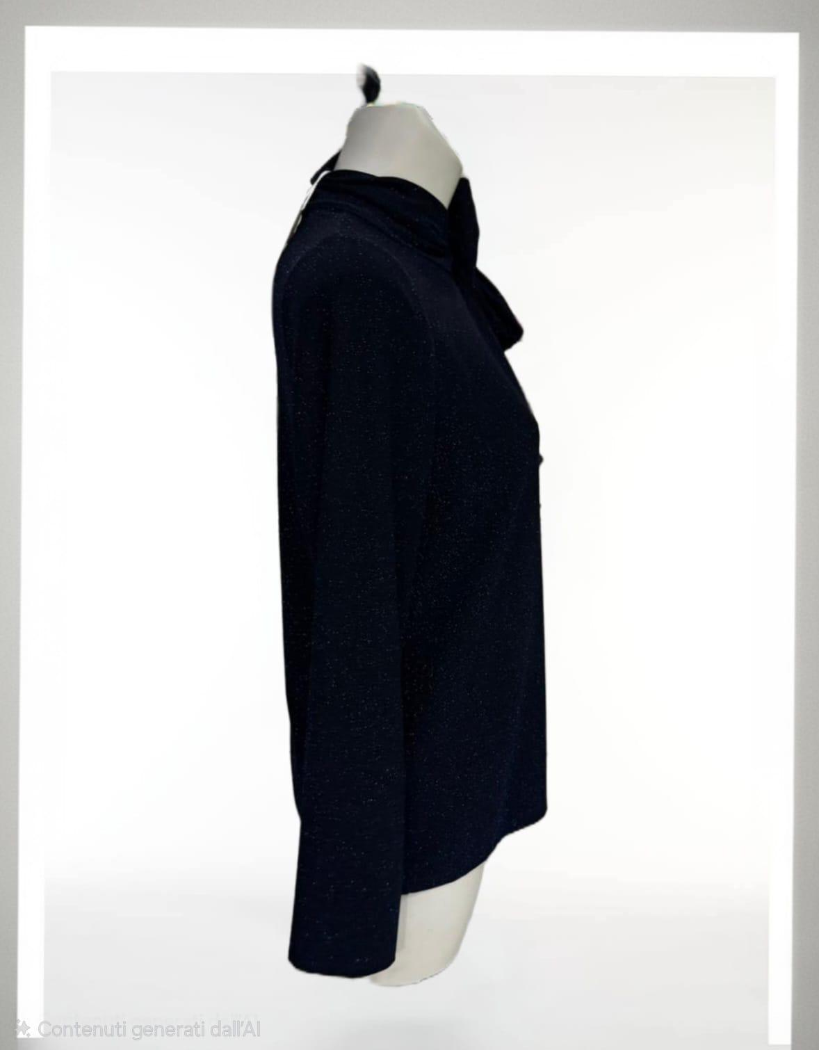 Maglia blu con il lurex