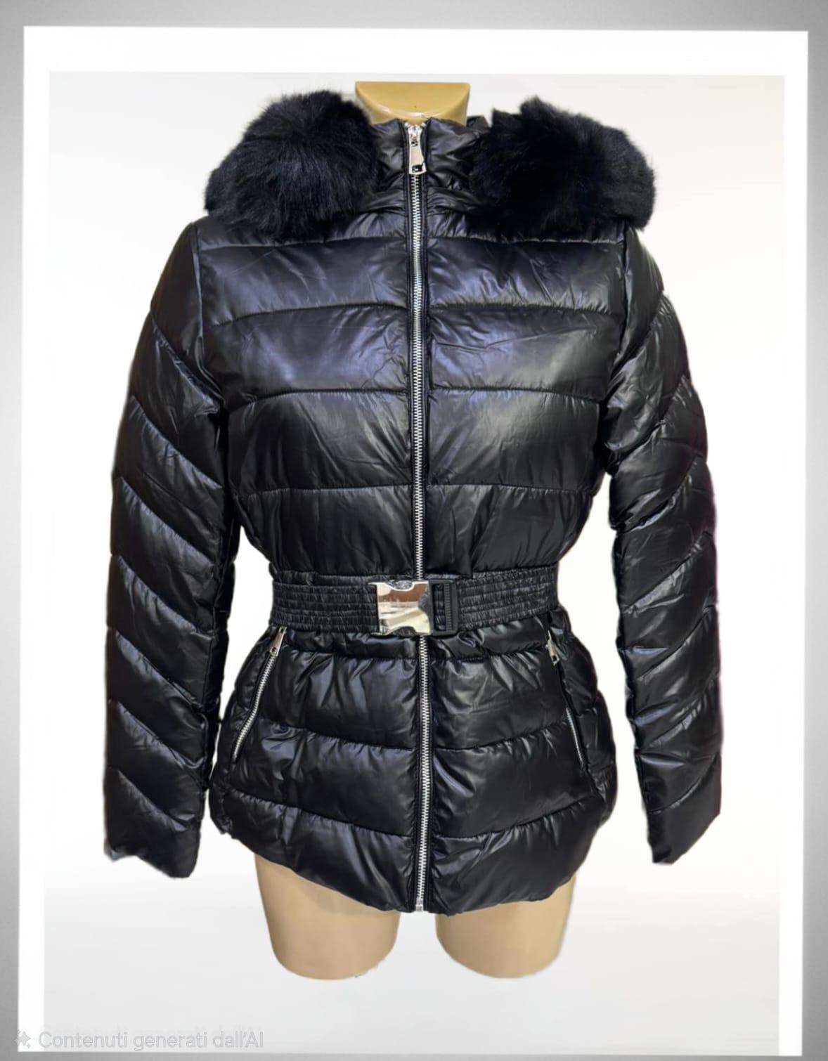 Piumino con pelliccia removibile