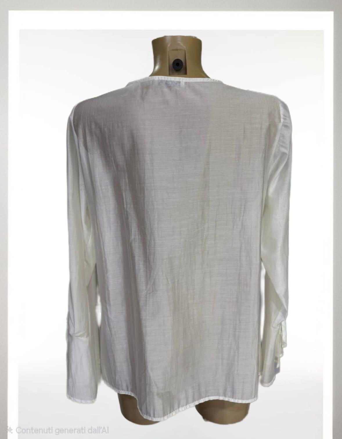 Camicia bianca fantasia corteccia