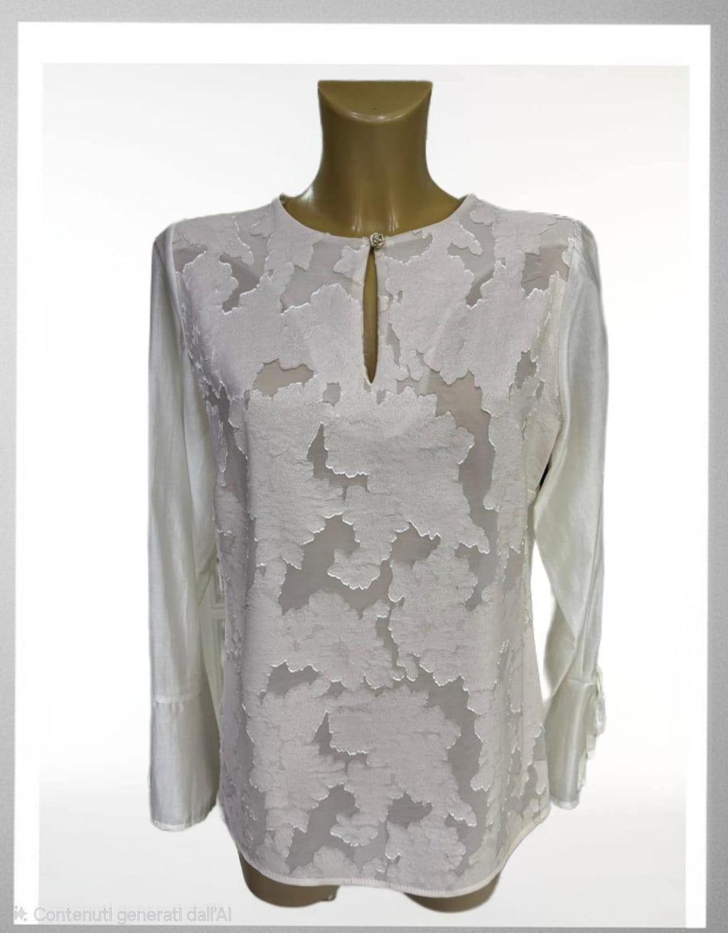 Camicia bianca fantasia corteccia