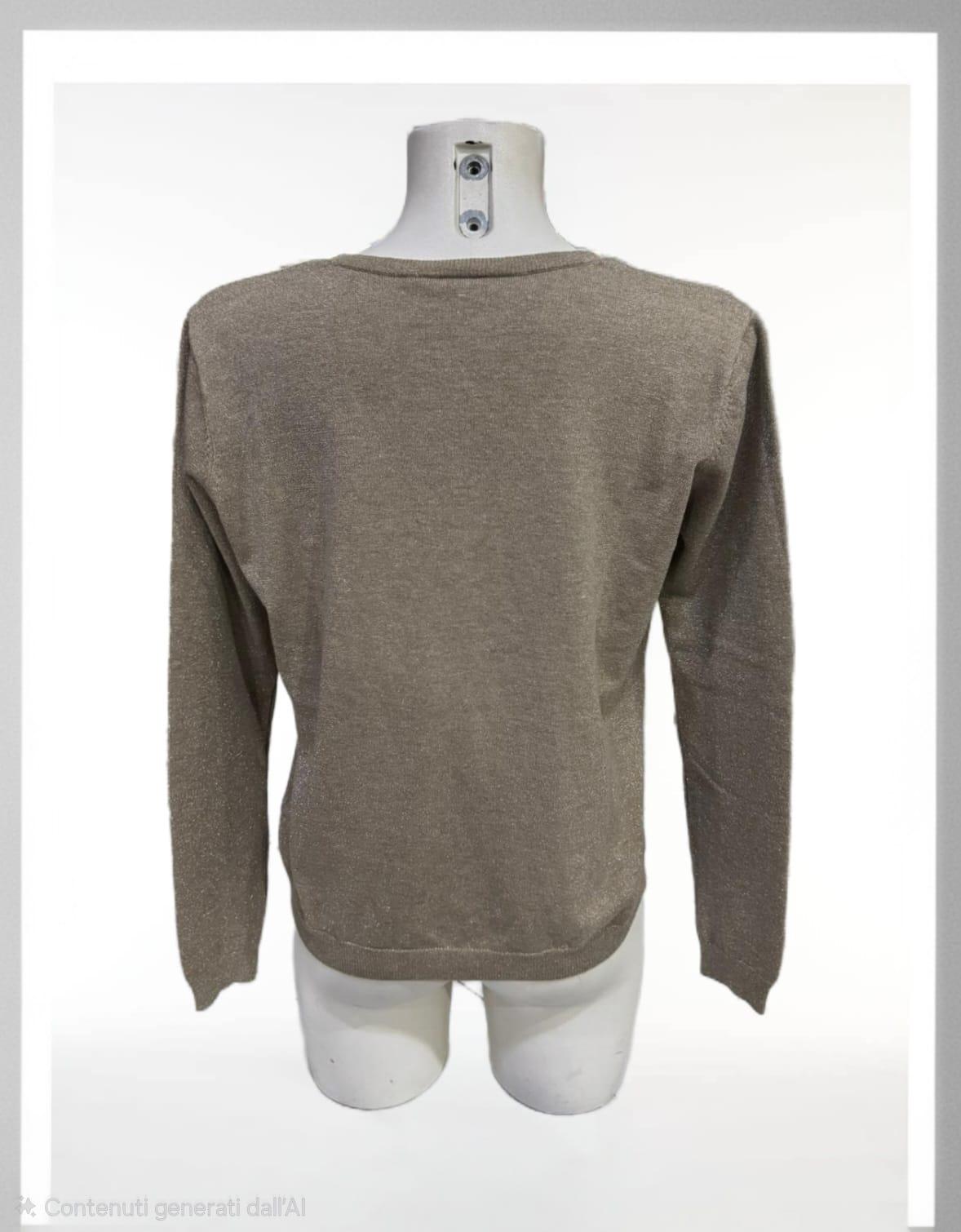 Maglia con bottoni  oro con lurex